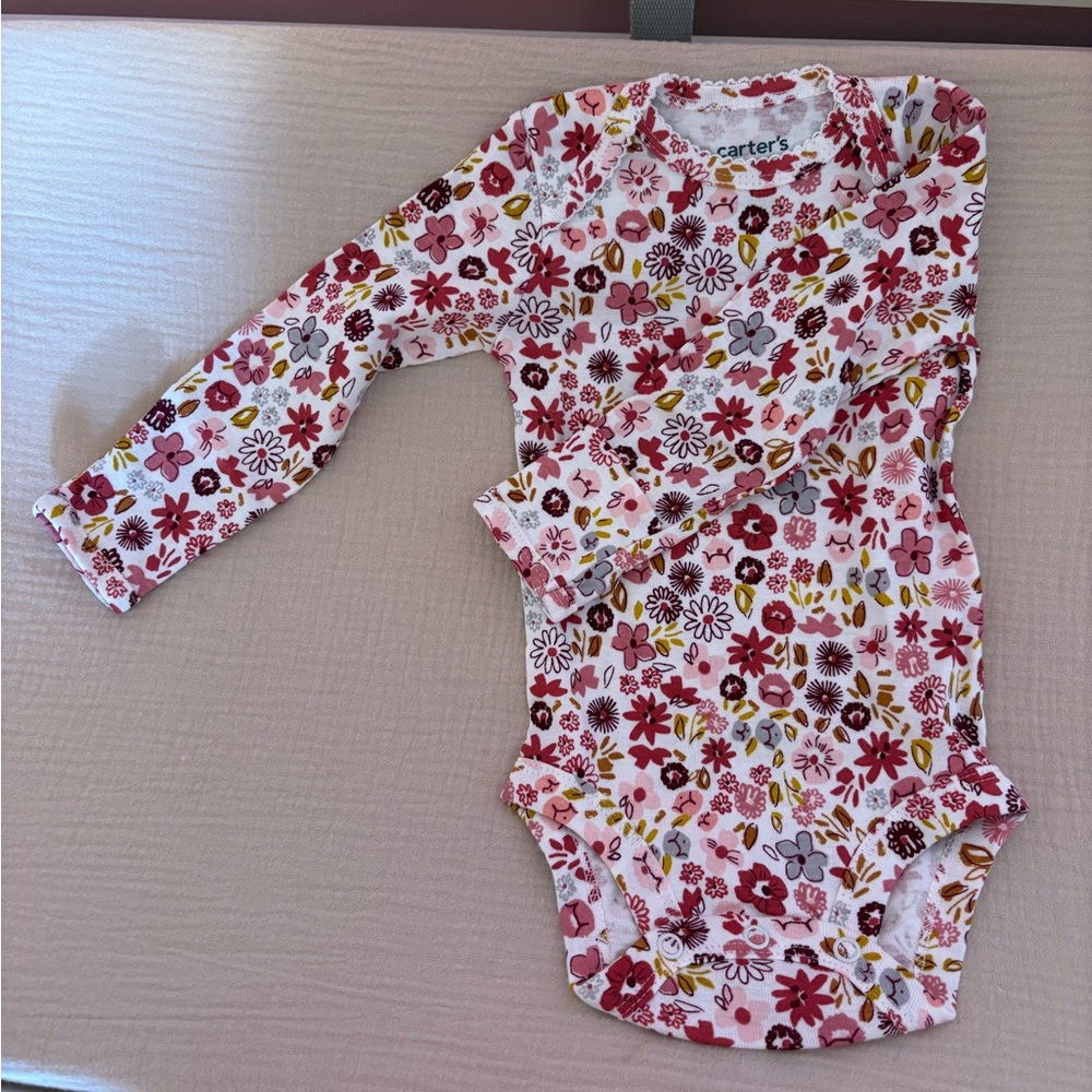 Carter's Multicolor Floral Long Sleeve Onesie